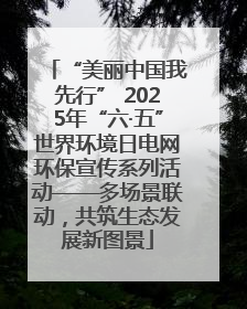 “美丽中国我先行” 2025年“六·五”世界环境日电网环保宣传系列活动——多场景联动，共筑生态发展新图景
