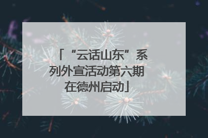“云话山东”系列外宣活动第六期在德州启动