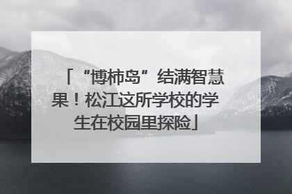 “博柿岛”结满智慧果！松江这所学校的学生在校园里探险