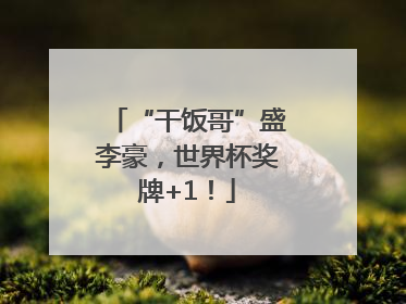“干饭哥”盛李豪，世界杯奖牌+1！