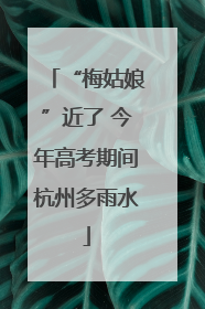 “梅姑娘”近了 今年高考期间杭州多雨水