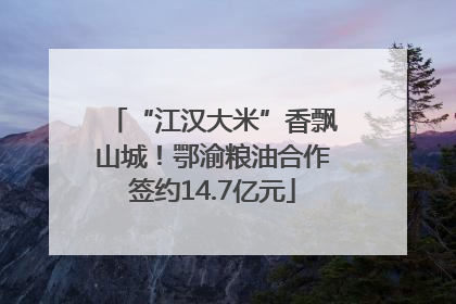 “江汉大米”香飘山城！鄂渝粮油合作签约14.7亿元