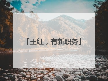 王红，有新职务