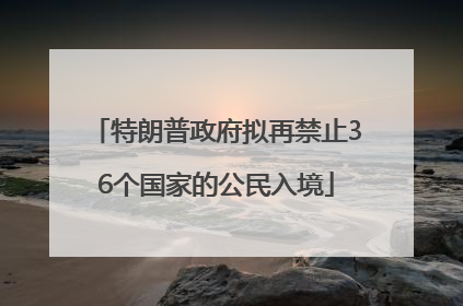 特朗普政府拟再禁止36个国家的公民入境