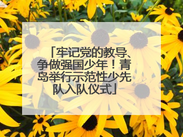 牢记党的教导、争做强国少年！青岛举行示范性少先队入队仪式