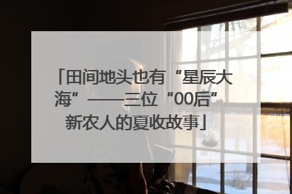 田间地头也有“星辰大海”——三位“00后”新农人的夏收故事