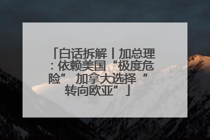 白话拆解丨加总理：依赖美国“极度危险” 加拿大选择“转向欧亚”