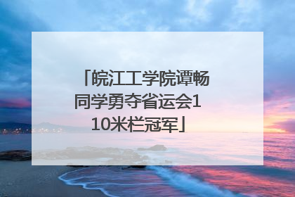 皖江工学院谭畅同学勇夺省运会110米栏冠军
