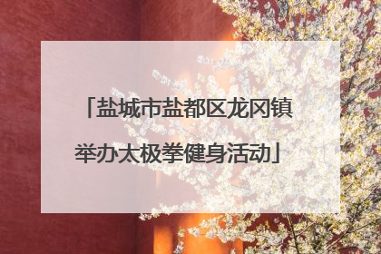 盐城市盐都区龙冈镇举办太极拳健身活动