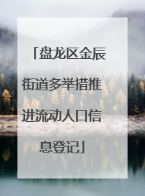 盘龙区金辰街道多举措推进流动人口信息登记
