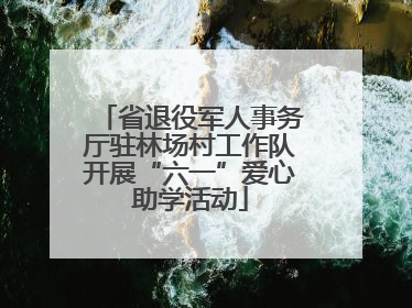 省退役军人事务厅驻林场村工作队开展“六一”爱心助学活动