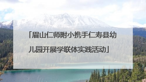 眉山仁师附小携手仁寿县幼儿园开展学联体实践活动