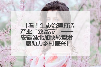 看！生态治理打造产业“致富带”——安徽淮北加快转型发展助力乡村振兴