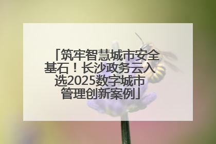 筑牢智慧城市安全基石！长沙政务云入选2025数字城市管理创新案例