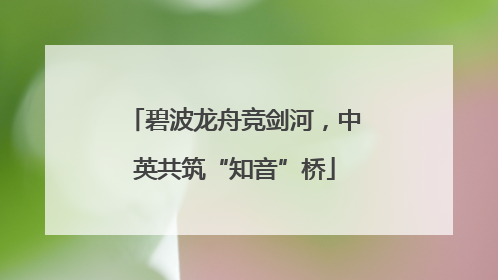 碧波龙舟竞剑河，中英共筑“知音”桥