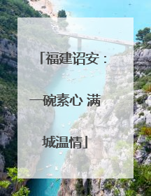福建诏安：一碗素心 满城温情