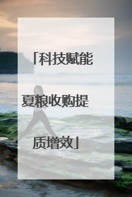 科技赋能夏粮收购提质增效