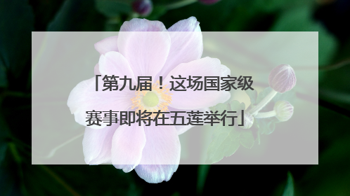第九届！这场国家级赛事即将在五莲举行