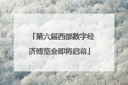 第六届西部数字经济博览会即将启幕