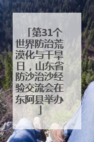 第31个世界防治荒漠化与干旱日，山东省防沙治沙经验交流会在东阿县举办