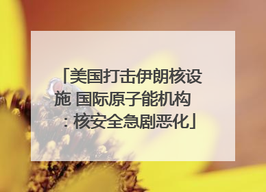 美国打击伊朗核设施 国际原子能机构：核安全急剧恶化