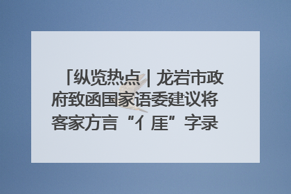 纵览热点｜龙岩市政府致函国家语委建议将客家方言“亻厓”字录入《新华字典》引发热议，当地回应