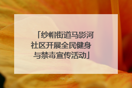纱帽街道马影河社区开展全民健身与禁毒宣传活动