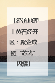 经济地理丨黄石经开区：聚企成链“芯光”闪耀