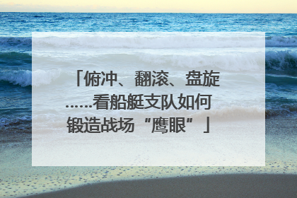 俯冲、翻滚、盘旋……看船艇支队如何锻造战场“鹰眼”