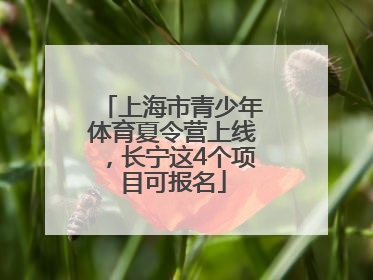 上海市青少年体育夏令营上线，长宁这4个项目可报名