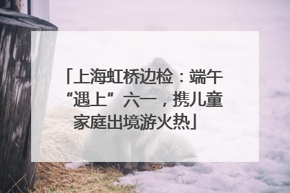 上海虹桥边检：端午“遇上”六一，携儿童家庭出境游火热