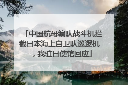 中国航母编队战斗机拦截日本海上自卫队巡逻机，我驻日使馆回应