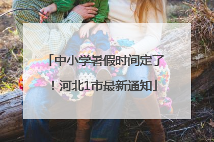 中小学暑假时间定了！河北1市最新通知