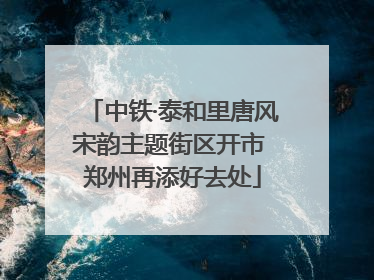 中铁·泰和里唐风宋韵主题街区开市 郑州再添好去处