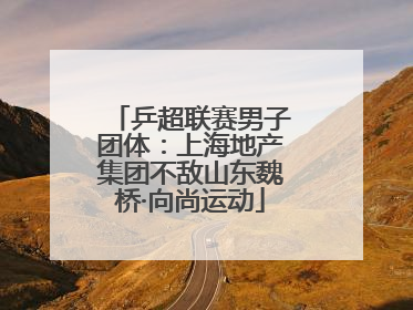 乒超联赛男子团体：上海地产集团不敌山东魏桥·向尚运动