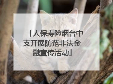 人保寿险烟台中支开展防范非法金融宣传活动