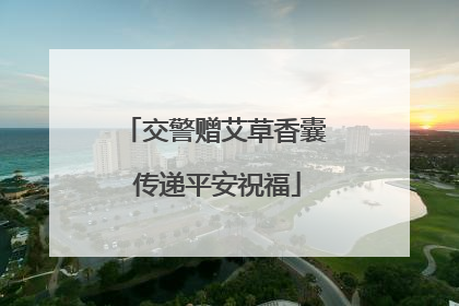 交警赠艾草香囊 传递平安祝福