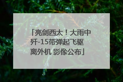 亮剑西太！大雨中歼-15带弹起飞驱离外机 影像公布