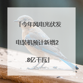 今年风电光伏发电装机预计新增2.8亿千瓦