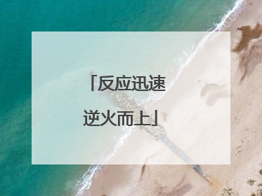 反应迅速 逆火而上