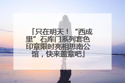 只在明天！“西成里”石库门系列套色印章限时亮相思南公馆，快来盖章吧