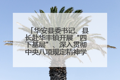 华安县委书记、县长赴华丰镇开展“四下基层”、深入贯彻中央八项规定精神学习教育工作调研