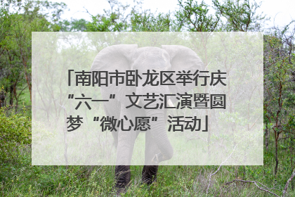 南阳市卧龙区举行庆“六一”文艺汇演暨圆梦“微心愿”活动
