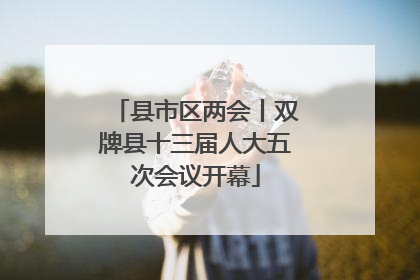 县市区两会丨双牌县十三届人大五次会议开幕
