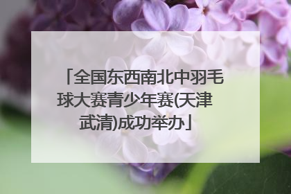 全国东西南北中羽毛球大赛青少年赛(天津武清)成功举办