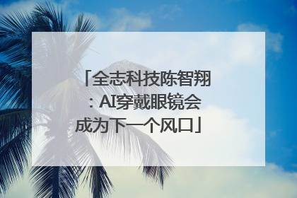 全志科技陈智翔：AI穿戴眼镜会成为下一个风口