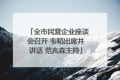 全市民营企业座谈会召开 韦韬出席并讲话 范兆森主持