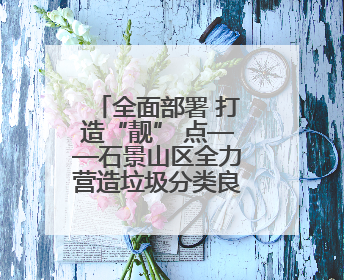 全面部署 打造“靓” 点——石景山区全力营造垃圾分类良好氛围