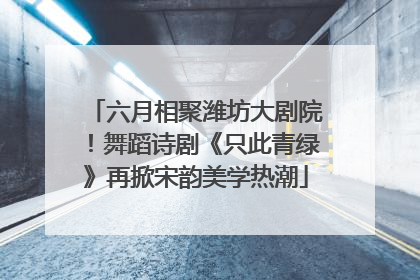 六月相聚潍坊大剧院！舞蹈诗剧《只此青绿》再掀宋韵美学热潮