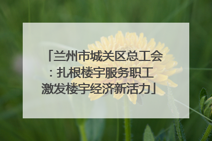兰州市城关区总工会：扎根楼宇服务职工 激发楼宇经济新活力